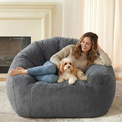 HUGHEAVEN Max Giant Bean Bag Chair, Bean Bag Sofa for Adults & Teens