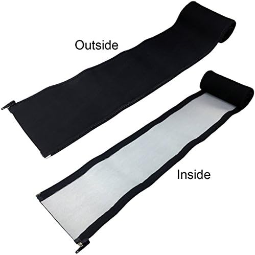 Electiduct 1.25" Neoprene Easy Cable Wrap with Zipper Wire Manager Cord Protector - Reversible Black/White - 3 Feet