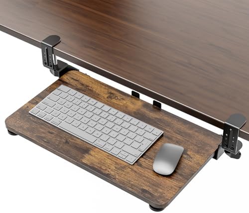Small Keyboard Tray Under Desk, Pull Out Keyboard & Mouse Tray for Typing