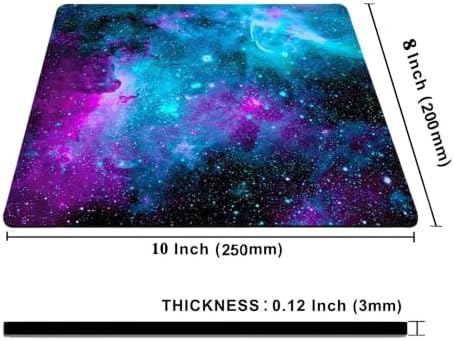 Galaxy Space Mouse Pad, Blue and Purple Nebula Anti-Slip Gaming Mousepad, Small Mouse Pads for Desk Computers Laptop Office