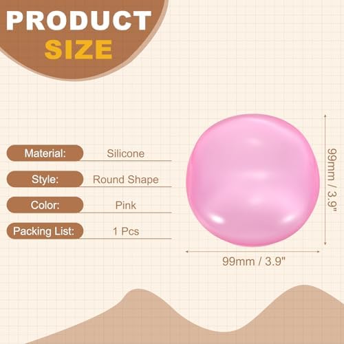 PATIKIL Gel Wrist Rest, Wrist Support for Mouse Round Shape Ergonomic Mouse Pad Soft Silicone Support Comfortable Cushion for Computer Gaming Office Home, Pink