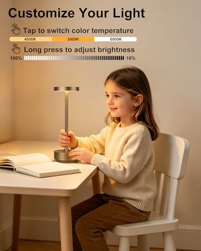 LED Cordless Lamp 5000mAh Outdoor Table Lights Rechargeable Bronze