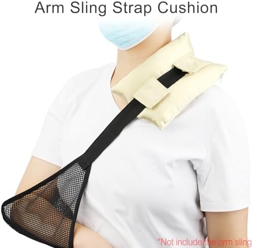 Satin Neck Pad Strap Cushion for Arm Sling Pillow Comfort Support Padding Rotator Cuff Replacemet Surgery Elbow Brace Carry Padded Cover Broken Wrist Hand Injury, Champagne