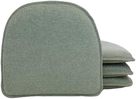 Klear Vu Raindrop The Gripper Non Slip Chair Cushions, Soft & Comfortable Seat Pad, Sitting Pillow for Kitchen, Dining or Office, 4 Count (Pack of 1), Green