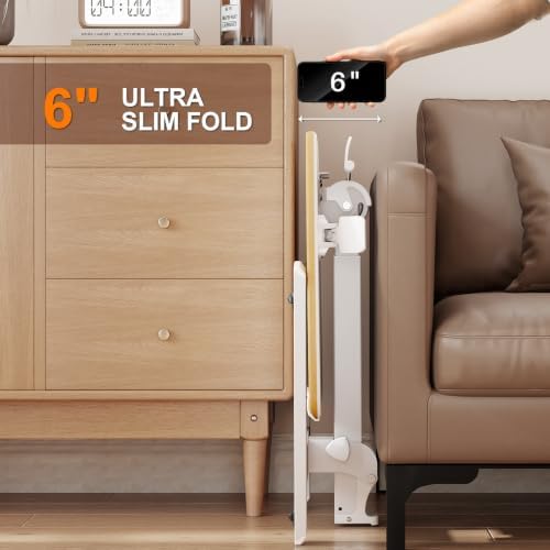 ROMOON Folding Standing Desk, 25" No-Assembly Height Adjustable Laptop Cart