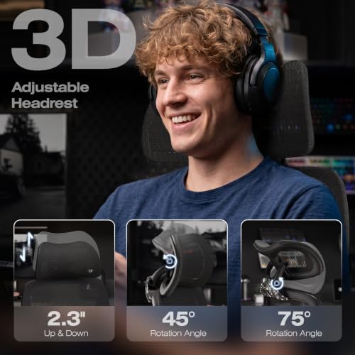 ELABEST X100 Ergonomic Mesh Office Chair with Footrest, Big and Tall Home Desk Chair with 5D Flip-Up Arms, Adjustable 3D Lumbar Support, Gaming & Executive Computer Chair (Night Reaper)