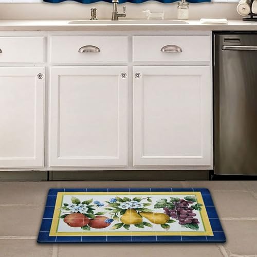 Anti-Fatigue Floor Comfort Mat, 18 x 30 in, Multi Color, Waterproof