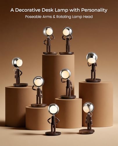 Cordless Table Lamp, Rechargeable Wooden Desk Lamp, Dimmable, Gift