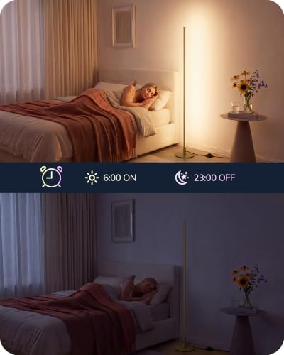 EDISHINE RGBCW Floor Lamps for Living Room, Smart App & Remote Control