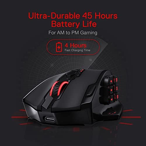 Redragon M913 Wireless RGB MMO Gaming Mouse 16000 DPI Remapping Keys