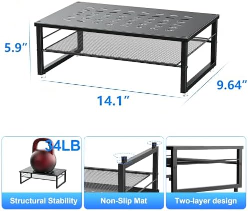 gianotter 2-Tier Metal Monitor Stand Riser