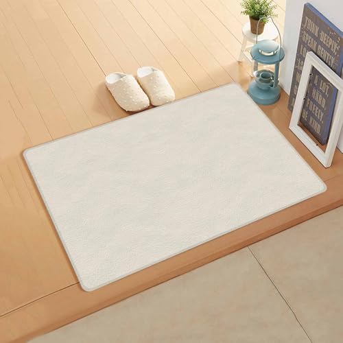 Cream Abstract Minimalist Soild Color Antifatigue Kitchen Bath Door Mat Cushioned Runner Rug, Washable Welcome Floor Sink Mat, Waterproof & Non-Slip Comfort Standing Doormat for Kitchen, 18"x30"