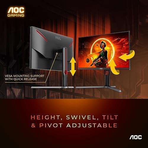 AOC 27 Inch Gaming Monitor QHD 180Hz Mini-LED HDR1000, Q27G3XMN