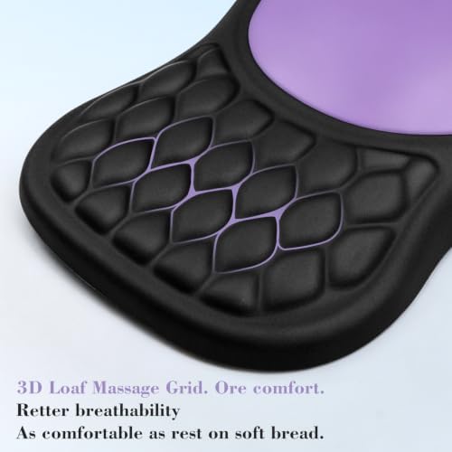 Wrist Rest for Computer Keyboard and Mouse Pad Set with Massage Design