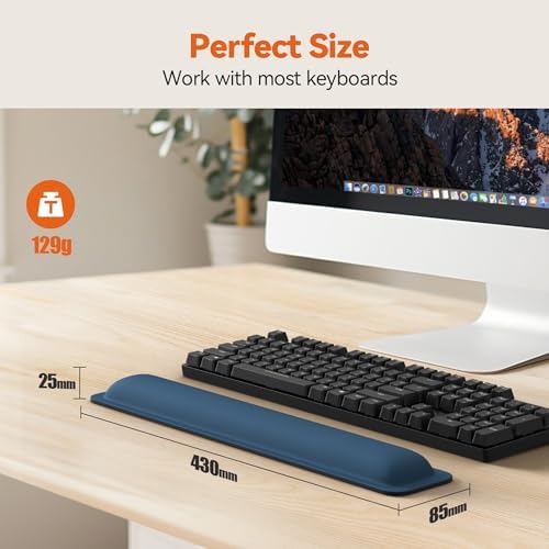 TECKNET Wrist Rest for Computer Keyboard Ergonomic, 1 in Thick, 17x3.3 in
