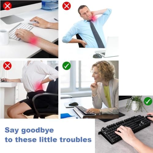 Computer Keyboard Stand，Acrylic Keyboard Tray with Rubber Strip，Ticker Acrylic Riser（Holder） for Easy Ergonomic Typing and Working at Home and Office (EITZJ-01) (Black)
