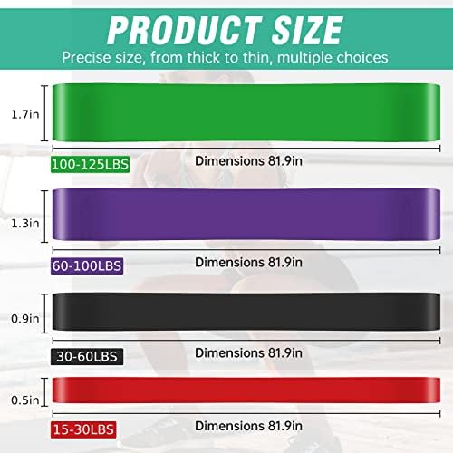 Alllvocles Resistance Band, Pull Up Bands, Pull Up Assistance Bands, Workout Bands, Exercise Bands, Resistance Bands Set for Legs, Working Out, Muscle Training, Physical Therapy, Shape Body, Men Women