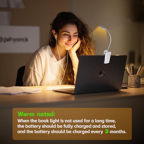 VAVOFO Rechargeable Reading Light, Clip on Book Light for Reading in Bed