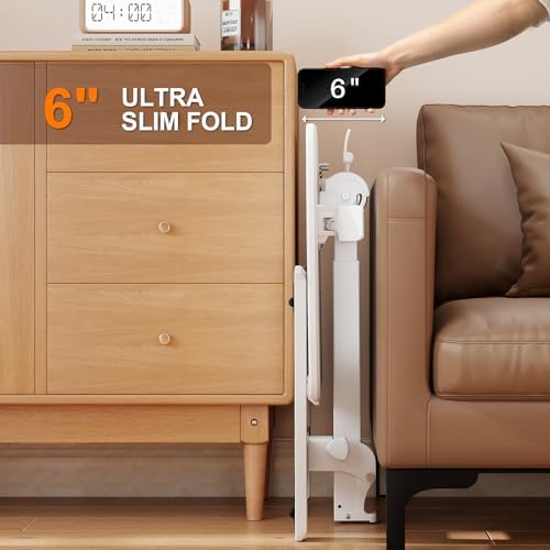 ROMOON Foldable Standing Desk with Wheels: No-Assembly, Height Adjustable