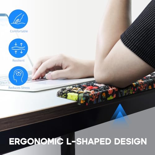 JIKIOU L-Shaped Desk Elbow Pad for Desk,Memory Foam Elbow Support Pad 2Pack