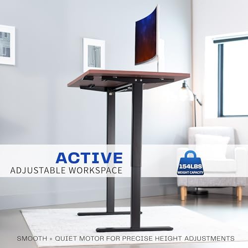VIVO Dark Walnut 60 x 30 in Standing Desk, DESK-KIT-0B6D