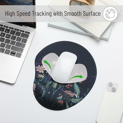 Mr. Pen- Ergonomic Mouse Pad with Wrist Rest, Midnight Bloom Design