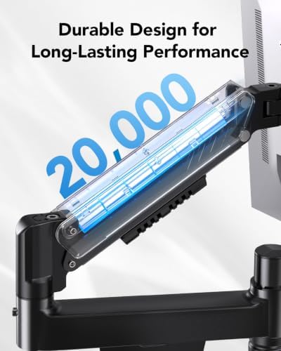 HUANUO Dual Monitor Stand, Stacked Monitor Mount for 13-32″ Screens