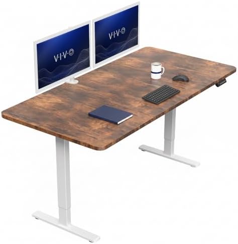 VIVO Rustic Vintage Brown 71 x 36 in Standing Desk, DESK-KIT-1W7N-36