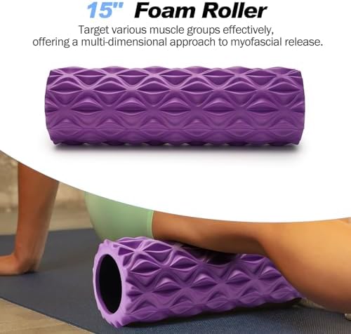 5 in 1 Foam Roller Set High Density Patented Foam Roller for Exercise