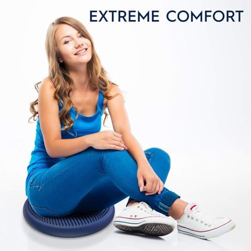 Bouncyband – Wiggle Seat – 10 Pack – Blue, 13” D – Large Sensory Cushion