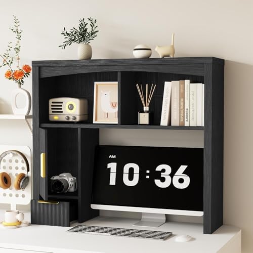 Desk Hutch Shelf, Desktop Shelf Organizer 37 inch Wide Desktop