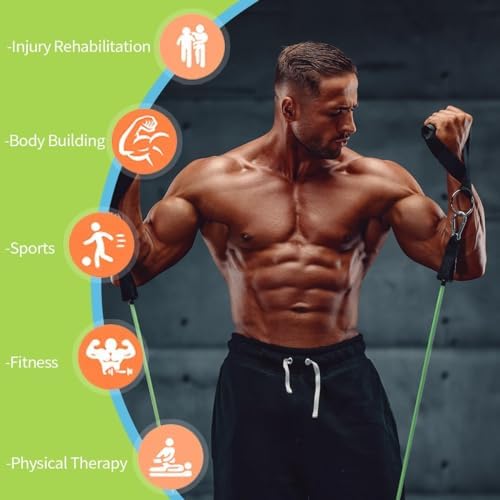 VEICK Resistance Bands with Handles, Exercise Tube Bands Set for Workouts