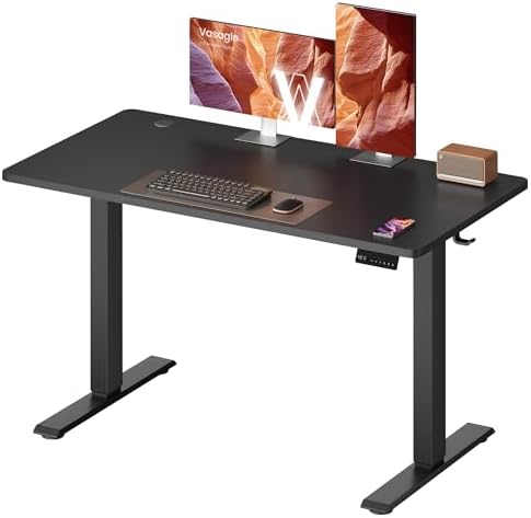 VASAGLE Electric Standing Desk, Height Adjustable, 47.2 x 23.6 Inches