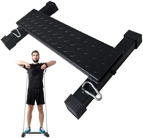 BLUSLM Multifunctional Steel Calf Raise Bar, Wide Standing Calf Raise Block for Calves Stretching, Foot Stretch Platform, Anti-Slip Squat Machine for Home Gym Workout (Black calf bar 01)