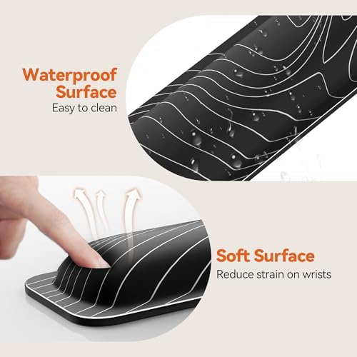 TECKNET Wrist Rest for Computer Keyboard Ergonomic, 1 in Thick, 17x3.3 in