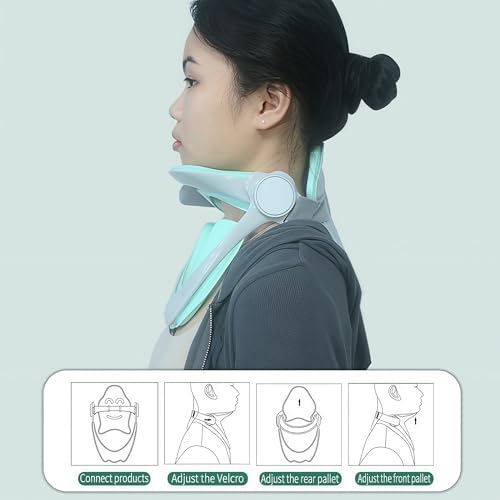 Adjustable Neck Brace Posture Corrector, Soft Ergonomic Support for Students and Office Workers, Prevents Head Bowing with 360 Degree Stretch, Suitable for All Ages