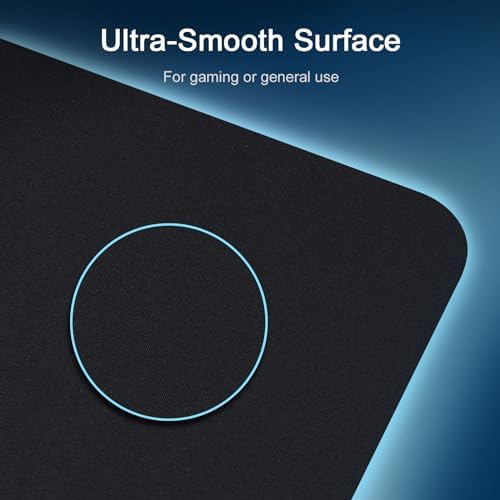 Senetem XXXL Mouse Pad 35.4x15.7 in, Large Gaming Desk Mat, Black Non-Slip
