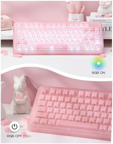 EPOMAKER Frost Jelly Keycaps Set, 126 Keys Forged Carbon Fiber Keycaps
