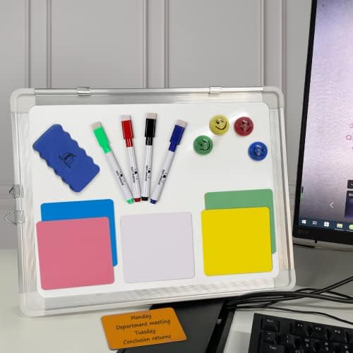 Whiteboard Set, 15x12 in White Board Dry Erase for Wall with Magnetic Notes