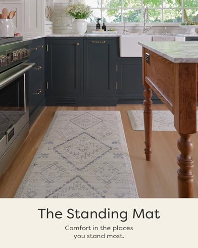 House of Noa Nama Standing Mat – Anti-Fatigue Kitchen Mats for Floor, Cushioned & Non-Slip Comfort Mat for Standing, Thick Foam Anti-Fatigue Mat for Kitchen & Workspaces, Ula Windmill 22" x 36"