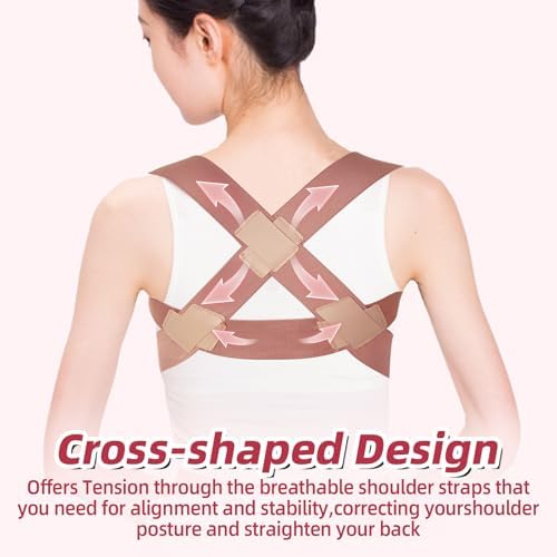 Posture Corrector for Women,Upper Back Brace Pain Relief(Medium)