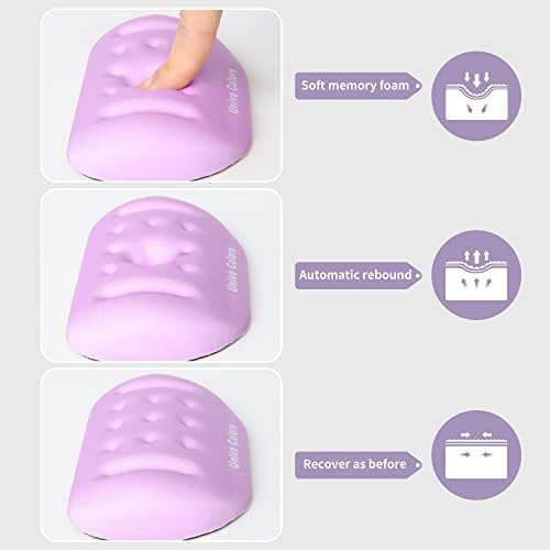 UnivoColors Upgraded Massage Bead Wrist Rest for Mouse, Wrist Ergonomic Support, Made of Soft Memory Foam Gel, High Comfort Wrist Pad for Laptop, Computer, Office, Lavender Purple Wrist Cushion,N