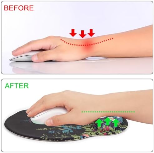 Ergonomic Mouse Pad with Wrist Rest Support,Gel Mouse Pads for Desk