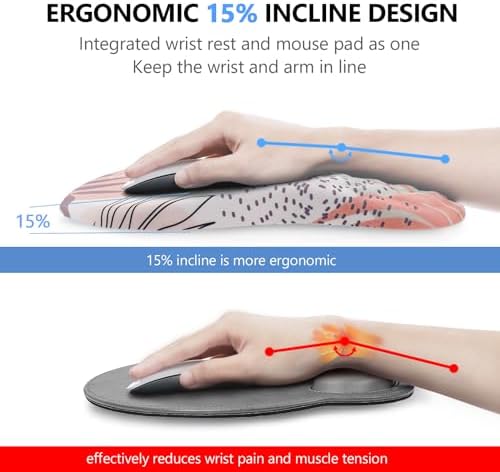 Ergonomic Mouse Pad & Keyboard Wrist Rest Set, Memory Foam