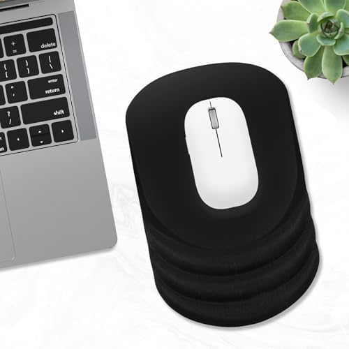Ergonomic Mouse Pad with Wrist Rest, Carpal Tunnel Mousepad Waist Support, Memory Foam Massage Design Pain Relief (ABCD123)