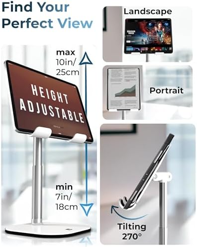 COOPER TabHolder Tablet Holder, iPad Stand for Desk, Portable Monitor Stand