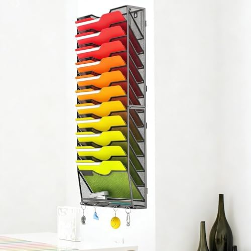 Gawerk Hanging Wall File Organizer, 12+1 Tier