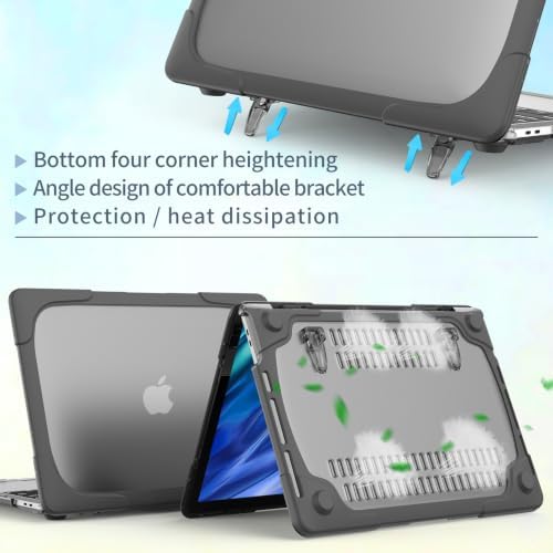 Batianda Heavy Duty Case for MacBook Air 13 Inch 2018-2020, Grey