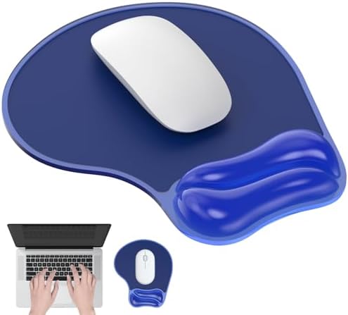 Gel Mouse Pad with Wrist Rest, Ergonomic for Laptop, Non-Slip Base
