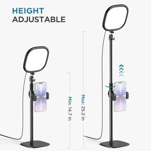 InnoGear Ring Light with Stand for Desk Computer Selfie Video 50 Modes